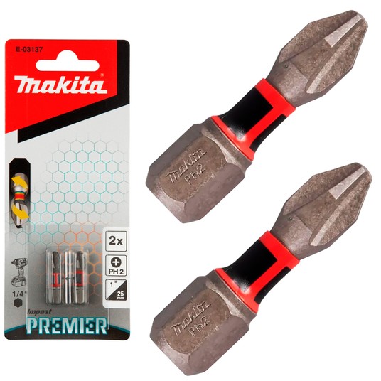 BIT PH2 x 25mm IMPACT PREMIER MAKITA (opk=2szt) -zdjęcie numer 1