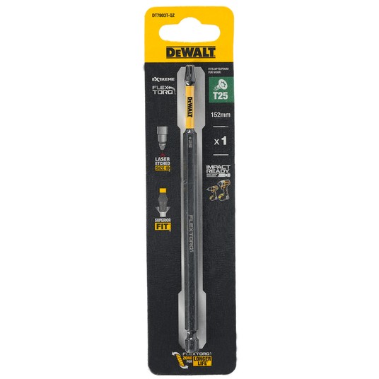 BIT udarowy T25 x 152mm TORSION DeWalt -zdjęcie numer 3
