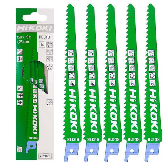 Brzeszczot do pił sza.150mm 6TPI 1,25 5szt HIKOKI -zdjęcie numer 1