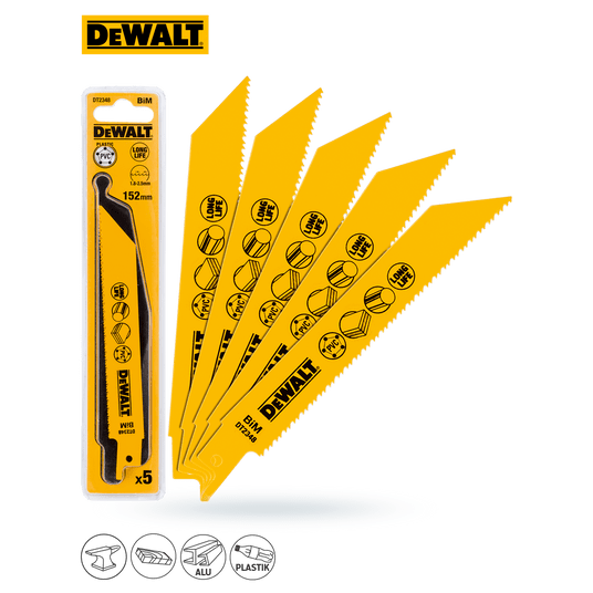 Brzeszczot do pił sza.152mm 1,8-2,5 (5SZT) DEWALT -zdjęcie numer 2