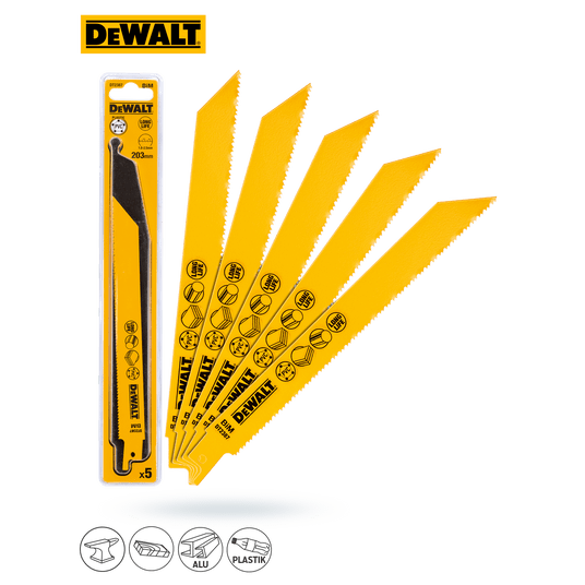 Brzeszczot do pił sza.203mm 1,8-2,5 (5SZT) DEWALT -zdjęcie numer 2