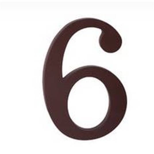 Cyfra brąz"6" 20cm -zdjęcie numer 1