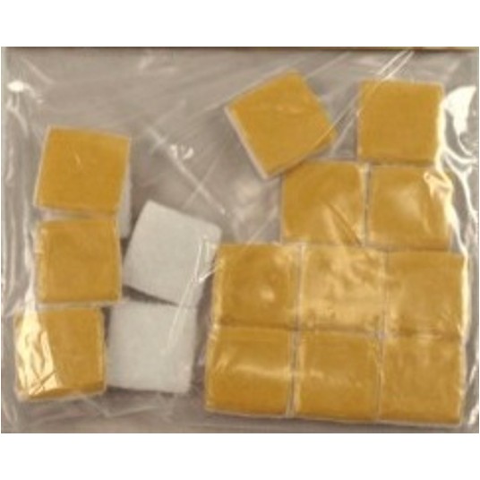 Filc samoprzylepny 25x25mm kwadrat BIAŁY (20) -zdjęcie numer 1