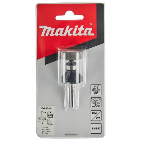 Frez do fazowania 6mm 25,4x51mm z łożysko MAKITA -zdjęcie numer 6