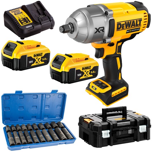 Klucz udar 18V 1355Nm 1/2 2x5Ah DeWalt +nasadki -zdjęcie numer 1
