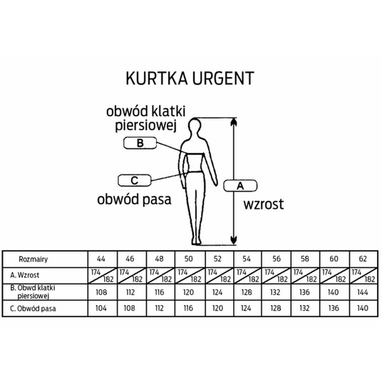 Kurtka robocz.URG-A/44 URGENT pomar/wstawki -zdjęcie numer 3