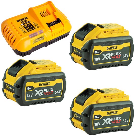 Ładowarka DCB118 + 3x DCB547 9Ah DeWalt FlexVolt -zdjęcie numer 1