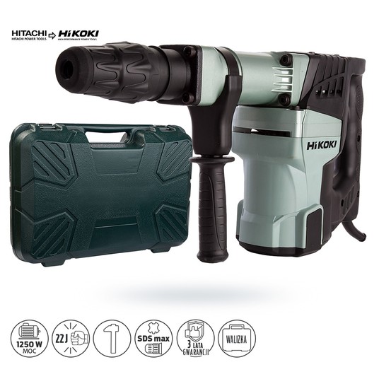 Młot udarowy 1250 W SDS MAX 22j kufer HiKOKI -zdjęcie numer 2