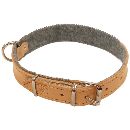 Obroża 2-razy szyta 25mm x 550mm BEŻ -zdjęcie numer 1