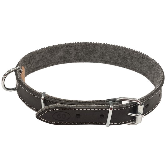 Obroża 2-razy szyta 25mm x 600mm CZARNA -zdjęcie numer 1