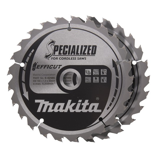 Piła tarczowa 165x25z x20 z widią EFFICUT opk-2szt -zdjęcie numer 2