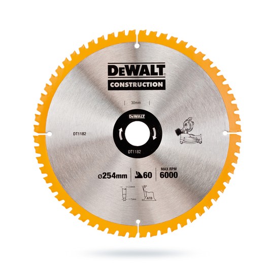 Piła tarczowa 254x60z x30 z widią DeWALT -zdjęcie numer 3