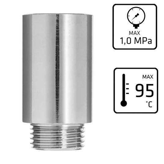 Przedłużka chrom 1/2" L-30mm (10) -zdjęcie numer 6
