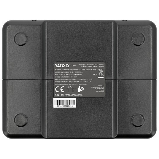 Przenośna stacja zasilania 600W 256WH YATO -zdjęcie numer 7