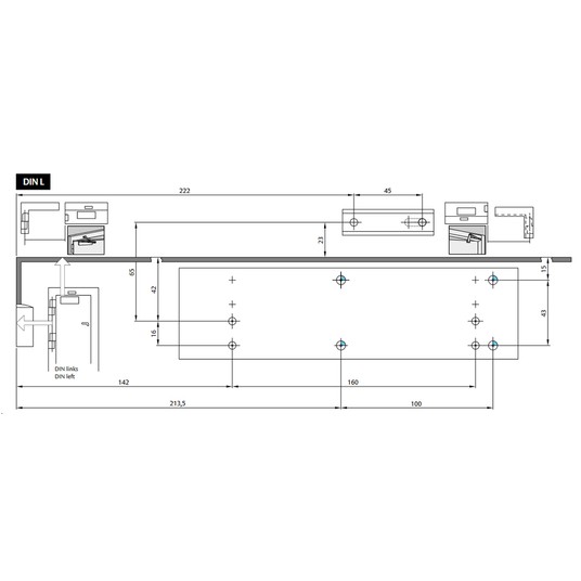 Samozamykacz DC300 + ramię CZARNY do 120kg ABLOY -zdjęcie numer 6