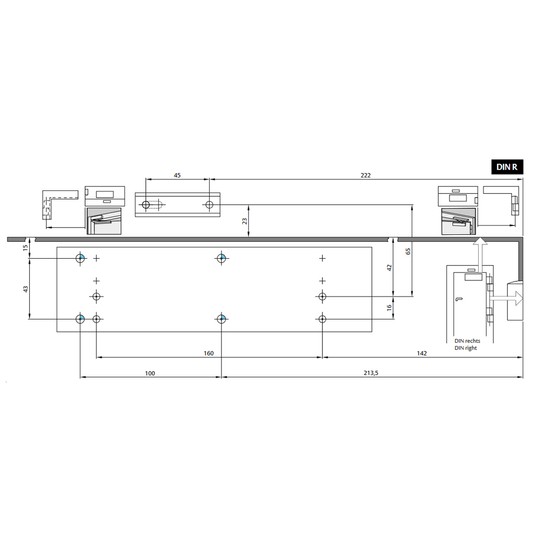 Samozamykacz DC300 + ramię CZARNY do 120kg ABLOY -zdjęcie numer 7