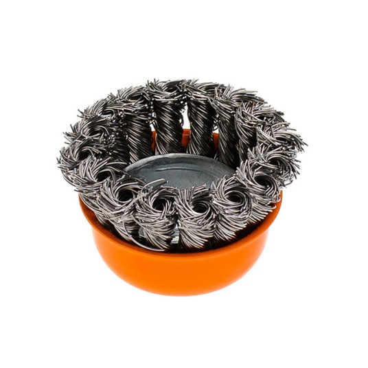 Szczotka doczołowa fi 65mm drut splatany M14 -zdjęcie numer 6