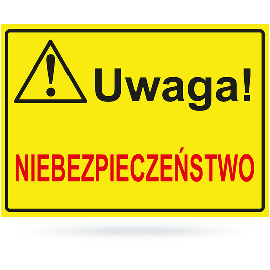 Tab: Uwaga! niebezpieczeństwo BTO-25 25x35cm -zdjęcie numer 1