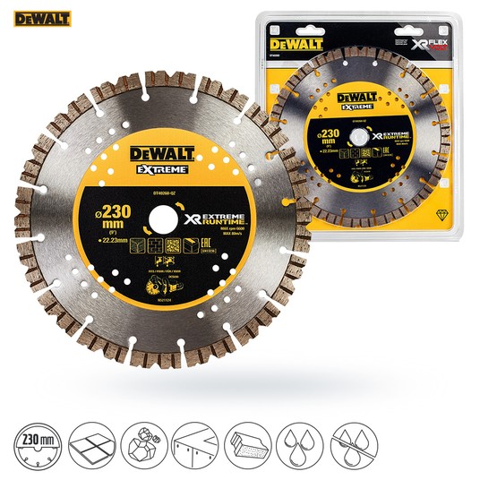 Tarcza diamentowa segment 230mm EXTREME DeWALT -zdjęcie numer 2
