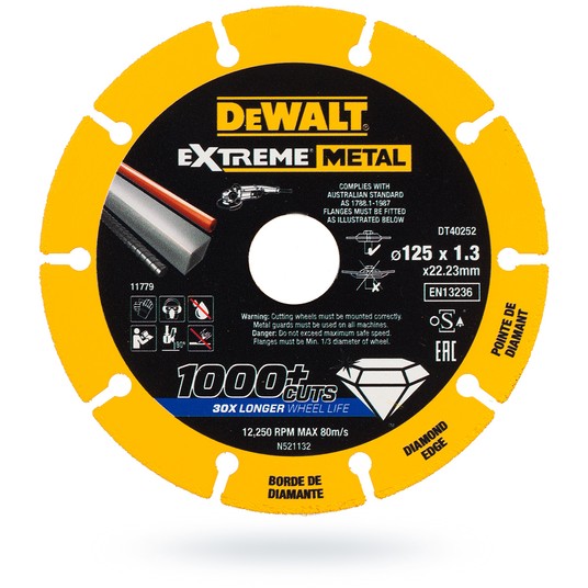 Tarcza do metalu 125x1,3 DIAMENTOWA EXTREME DEWALT -zdjęcie numer 1