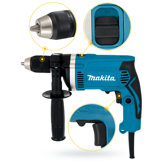 Wiertarka 710W 13mm UDAR WALIZKA + wiertła MAKITA -zdjęcie numer 5