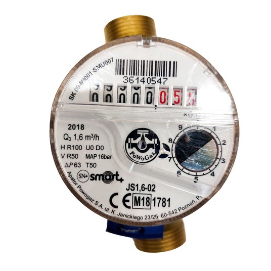 Wodomierz WC 1/2" 1,6m3 METRON + karta GWAR -zdjęcie numer 1