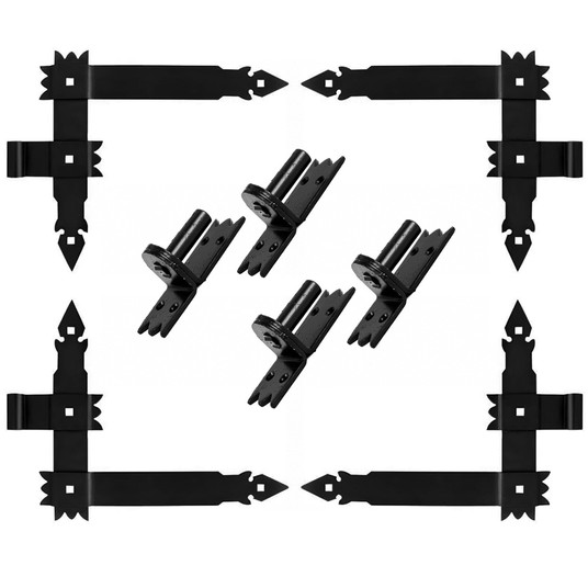 Zawias kątowy 300x350 czarny GAMAR (4cz) -zdjęcie numer 2