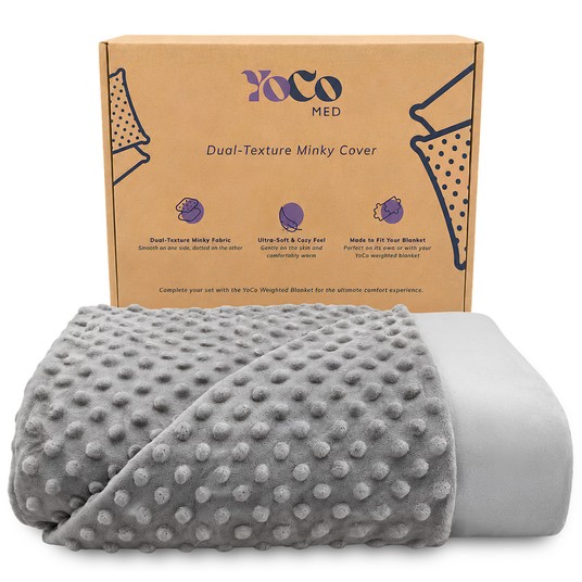 Zestaw Koc diamond 2,4 kg + Poszewka szara -zdjęcie numer 3