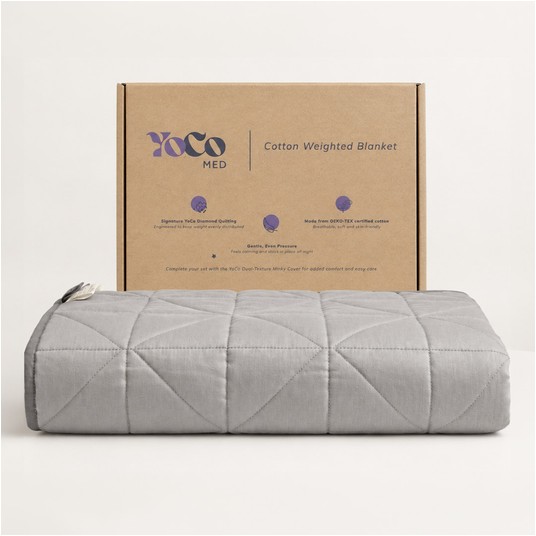 Zestaw Koc diamond 3,2 kg + Poszewka szara -zdjęcie numer 2
