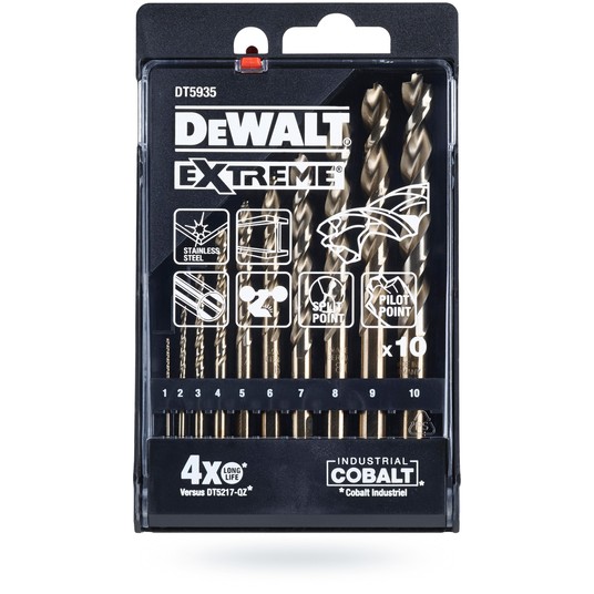 Zestaw wierteł do metalu 1-10 10cz COBALT DeWalt -zdjęcie numer 6