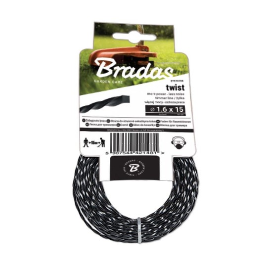 Żyłka tnąca TWIST 2,0mmx15mb (10) BRADAS -zdjęcie numer 1