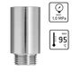 Przedłużka chrom 1/2" L-50mm (5) -zdjęcie numer 6