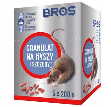 BROS granulat na myszy i szczury 1000g (5x200)