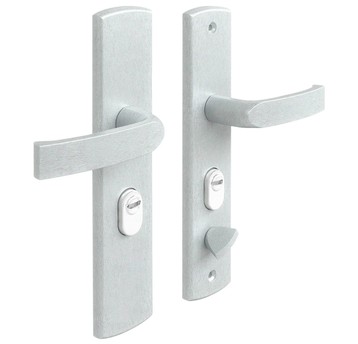 Klamka CHIŃSKA TITAN 68mm WB srebrna perła LEWA