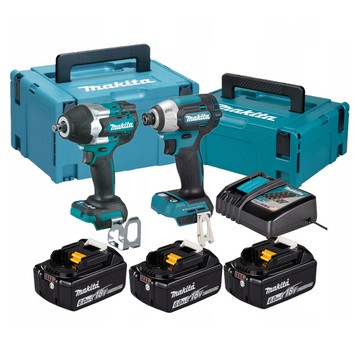 Klucz udar DTW700 + zakrętarka DTD201 3x6Ah Makita