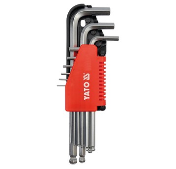 Klucze imbusowe hex 2-10 mm kulka, kpl. 9 szt YATO