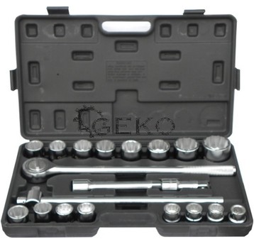 Klucze nasadowe 3/4" 21cz. 21-50mm 12-kąt GEKO