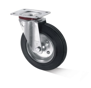 Koło 200/28 skrętne z płytką na łożysku 230kg