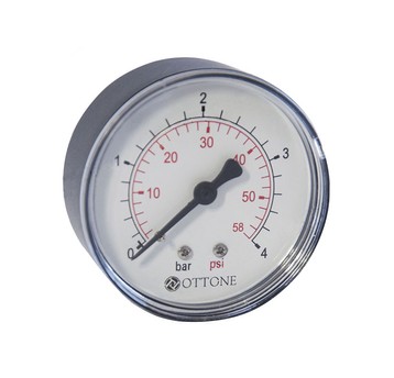 Manometr tarczowy fi 63mm 10bar gwint TYŁ 1/4"