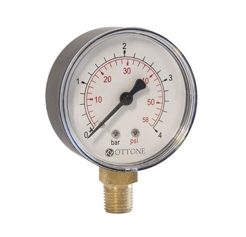 Manometr tarczowy fi 63mm 6bar gwint dół 1/4"