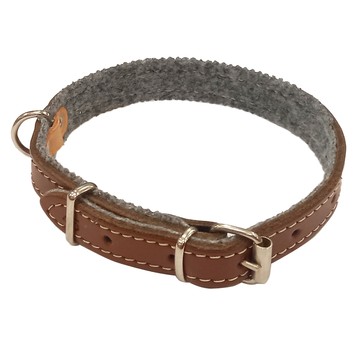 Obroża 2-razy szyta 25mm x 550mm BRĄZ