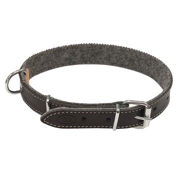 Obroża 2-razy szyta 25mm x 550mm CZARNA