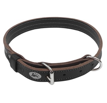 Obroża 3-razy szyta 25mm x 650 mm CZARNA
