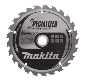 Piła tarczowa 165x25z x20 z widią EFFICUT MAKITA