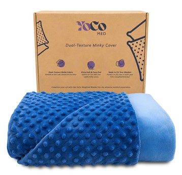 Poszewka Minky dwustronna 120x90cm, niebieska (5)