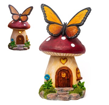Solarna figurka ogrodowa – motyl na domku (12)