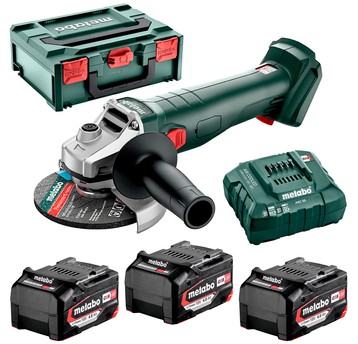Szlifierka 18V 3x4Ah W18 L 9-125 QUICK SET Metab
