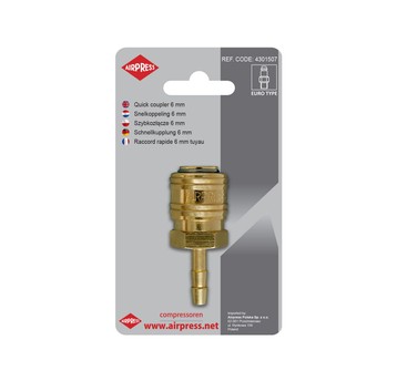Szybkozłącze z wtykiem na wąż 6mm Euro AIRPRESS