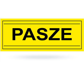 Tab: Pasze żółto czarna 12x22 cm