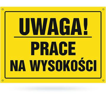 Tab: Uwaga! Prace na wysokości żół-cza BTO-7 20x33